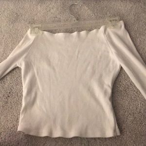 brandy off the shoulder crop top